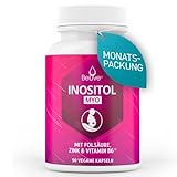 BELIVE Inositol Myo - Für Kinderwunsch, auch bei Zyklusstörungen durch PCO Syndrom – Myo-Inositol mit Folsäure, Vitamin B6 und Zink - Hochdosiert, Hormonfrei, Vegan, Zuckerfrei - 90 Inositol Kapseln