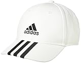 adidas, 3-Stripes Twill, Baseballkappe, Weiß Schwarz, OSFM, Unisex-Adult