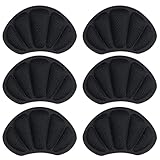 Kronwahl 3 Paar Fersenschutz Schuheinlagen, erstklassiges Fersenpolster für Schuhe, bequemer Fersenschoner, selbstklebende rutschfeste Fersenkissen für optimalen Komfort (schwarz)