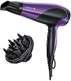 Remington Haartrockner Ionen (2200W, Ionenpflege-Keramik-Ring: schonendes Styling & gleichmäßige Wärmeverteilung, 3 Heiz- & 2 separate Gebläsestufen + Abkühlstufe, 2 Aufsätze) D3190, Lila
