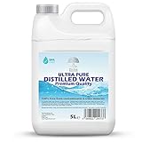 Destilliertes Wasser, 100 % reine Premium-Qualität, ideal für CPap, Bügeleisen, Luftbefeuchter, Reinigung, Motoren und mehr, hergestellt in Großbritannien (5 Liter)