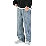 Sawmew Herren Jeans Hosen Y2K Baggy Hip Hop Jeans Gerades...