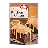 RUF Kuchen-Glasur Karamell, zartschmelzend und mit feinem Glanz, mikrowellengeeignet, für Karamell-Kekse, Torten, Eclairs, Donuts, glutenfrei, 1x100g