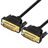 SOEYBAE DVI auf DVI Kabel 3m ，DVI-D 24+1 HDTV Auflösung bis 2560x1080, vergoldete Kontakte, Adapterkabel mit Ferritkern - Schwarz