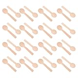 CONGARTENO 200 Stück Einweg Holzlöffel Mini Kleine Dessertlöffel Aus Birkenholz Für Eiscreme Proben Servieren Umweltfreundliche Einwegbestecke Für Partys Familienfeiern