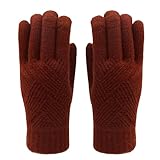 SHUIYUE Winterfür Damen, für kaltes Wetter, Winterfür Damen, warme -StrickBauchtanz Kostüm Damen (Wine, One Size)