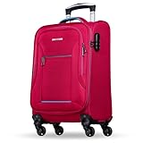 NOWI Sevilla Weichschalen Trolley M – Leichter Stoff Koffer 30L mit 4 Rollen & Zahlenschloss | Handgepäck Koffer für Damen & Herren