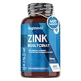 Zink 25mg pro Tablette - 400 Stück mit Zink Bisglycinat - Vegan & 1+ Jahr Vorrat - WeightWorld