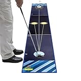 Golf Putten Matten Zum Üben Drinnen | Golf Simulator Für Zuhause,Tragbares Trainingsgerät Für Männer Und Väter Zur Freizeitgestaltung Auf Terrasse