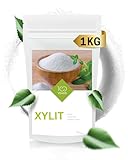 Premium Xylit Zucker 1 kg - 100% Birkenzucker Xylit - Xylit Zuckerersatz aus Birkenzucker, Zuckeralternative - Kalorienarm, leicht löslich - abgefüllt in Deutschland - 1kg