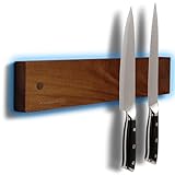 Gourmetop 12inch Magnetic Knife Holder for Wall Dark Wood