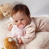 Anano Reborn Baby Puppe Junge Augen Offen Lebensechte Babypuppen Blaue Venen 19Zoll silikon Baby Doll Mit Roten Ausschlägen Baby Puppe Weichkörper Wie Echt Newborn Säugling Mädchen Puppe Mit Haaren