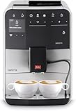 Melitta Caffeo Barista T Smart - Kaffeevollautomat mit Timer, Kaffeemaschine mit Mahlwerk und Milchbehälter-Schlauch für 18 Kaffeespezialitäten, App Steuerung möglich, silber