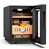 16L Elektrischer Humidor, 100 Zähler elektronischer Zigarren Humidor, Kühler Humidor Schrank mit Kühlung Temperaturregelung, Geschenk für Männer