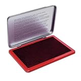 Imprint Handstempelkissen 9073M für den täglichen Bedarf zu Hause und im Büro – 1 Stempelkissen rot, robuster Metalldeckel, wasserbasierte Tinte, Größe 12,5x8 cm, optimal für Handstempel geeignet