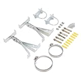 Cryfokt Wetterfestes Montageset aus Edelstahl für V2, 180 Grad Verstellbare Satelliten-Internetantenne, Dachmontagehalterung für Drahtlose Brücken für , Silber