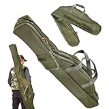 3 Lagige Angeltasche, Rutentasche, Angelruten Tasche, Angelrutentaschen, Faltbarer Angelrute Tasche, Fishing Rutentasche, Fishing Bag Für Angelruten Angelgerät Reise Aufbewahrungstasche (Grün)