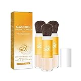 EXQST SPF 50 PA++ Gesichtspuder, Sonnenschutz, intensiv, langanhaltend, Sonnenstift, wasserfest, pulverisierter Sonnenschutz, Ölkontrolle, natürlich, matt