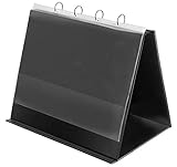 Veloflex 4132280 - Tisch-Flipchart DIN A3, Präsentation, Flipchart, Aufstellringbuch, aus PVC, Querformat, schwarz, 1 Stück