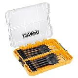Dewalt Holz-Fräsbohrer-Set 9-tlg (12-32 mm, geschliffene Zentrierspitze, 1/4“ Schaft, für Hart-/Weichholz, Bauholz, Holz mit Nägeln geeignet) DT70751-QZ