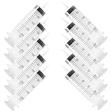 10 St Spritze 200 ml mit Katheteransatz und Luer Adapter. Wiederverwendbare Plastikspritze als Pipette, für Flüssigkeiten, Ölspritze, Dosierspritze aus Kunststoff für Garten, Industrie und Tiernahrung