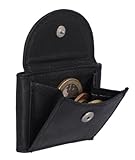 LEAS Extra kleine Minibörse Echt-Leder, schwarz Mini-Edition