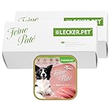 Lecker.Pet® | 22 x 150 g Luna's Feine Paté Reich an Pute Hunde Nassfutter | Hochwertiges Hundefutter | Natürlich & ohne Zuckerzusätze | Reich an Proteinen & Mineralien | Getreidefrei & Glutenfrei