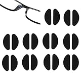 Nasenpads Silikon,20 Stück Augen Brille Nasen Pads Silikon,Brillenpolster Nase Weiche Brillenpads,Selbstklebende Anti-Rutsch Brille Nasenpads für Brillen Sonnenbrillen (Schwarz)