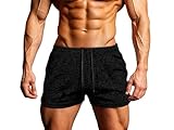 Agilelin Herren Sporthose,Kurz Hosen Schnelltrocknend,Trainingshose für Gym(Black/2XL)