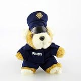 Polizei Teddy Anhänger mit Blauer Mütze