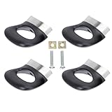 SEWACC 4 Stück Topfgriff aus Edelstahl mit Doppel Loch Hitzeschutzbeschichtet Universell für Suppentöpfe Küchenzubehör für Sicheren Griff und Einfache Montage