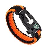 Fünf-in-Eins-Notfall-Regenschirm-Seil, multifunktionales Armband, Feldüberlebens- und Fluchttaktik, Feueraufnahme-Kompass, sieben Kern-Lifeline, 12 cm, Stein