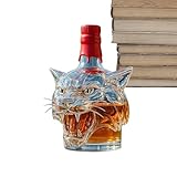 Spirituosenkaraffen | Karaffe aus für Whisky und Wein | Getränkebehälter in Form eines Tigerkopfs, Barzubehör für Herren, Vater Freund