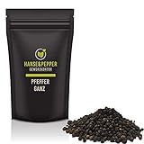 500g Pfeffer Schwarz ganz in Premium Qualität optimal für Mühle- Plus Serie