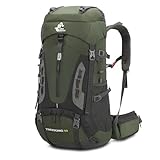 Bseash 60 l wasserdichter Leichter Wanderrucksack mit Regenschutz, Outdoor-Sport, Reisen, Tagesrucksack für Klettern, Camping, Touren