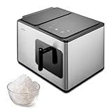 MEDION Eiswürfelmaschine (Nugget Eiswürfel, Crushed Ice, perfekt für Getränke & Cocktails, 2 Liter Tank, bis zu 15kg Eiswürfel, kurze Produktionsdauer ca. 5 Min., herausnehmbarer Korb