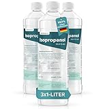 Coverax IPA – Isopropanol 3 x 1 Liter Flasche 99,9% zu Reinigung und Entfettung – reine Qualität