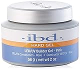 IBD Hard Gel – LED/UV Builder Gel Pink, 1er Pack (1 x 56 g) – MADE IN USA – Premium Aufbaugel für Gelnägel