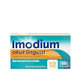 Imodium® akut lingual - Soforthilfe bei akutem Durchfall – Schmilzt sofort auf der Zunge - 12 Tabletten