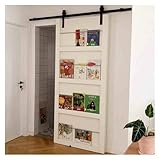 Schienen For Obere Scheunentore, Schiebeschienen For – Sanft Und Leise, Geeignet For Schlafzimmer, Ankleidezimmer Duschräume(137.8' Track (Single Door))