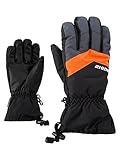 Ziener Kinder LETT AS glove junior Ski-Handschuhe / Wintersport | wasserdicht atmungsaktiv, black/graphite, 3,5