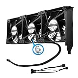 euroharry Grafikkarten-Lüfter3 x 92 mm PWM Lüfter, PCI-Halterung Kühler - GPU-Lüfter,unterstützt 5 V, 7V,12V ，unterstützt unterstützt Support Mainboard sys_fan Schnittstelle