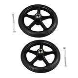 HAPINARY 2 Stück Rollstuhl Vorderrad Ersatzräder mit Solide Reifen aus Polyurethan Leichtlaufend Verschleißfest für Manuelle Rollstühle Geeignet