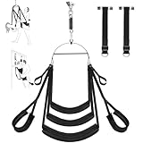 Liebesschaukel – Bequeme Sexschaukel für Decken- und Türhängung, extra breite Polster, robustes SM Bondage Set für Paare, bis zu 300 kg belastbar