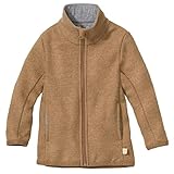 Disana ZIPPER-JACKE, leichte Jacke mit Reißverschluss | 100% Bio-Merinowolle GOTS, IVN Best | Baby Kleinkind Kind Unisex | Made in Germany | Karamell Gr. 98-104