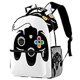 KikandKo Gamer Controller Druck Schulrucksack für Mädchen Jungen, Leichte Büchertasche Rucksack Geldbörse für Frauen, Mehrfarbig 30, Einheitsgröße, Daypack Rucksäcke