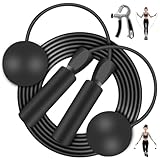 GZhaizhuan Springseil Verstellbar, PVC Seilspringen Erwachsene Fitness, Cordless Jump Rope mit Großer Kabelloser Ball und Handtrainer für Fitness Ausdauer & Seilspringen