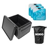 BOXIO - COOL Plus: Kühlbox für Camping ohne Strom inkl. Zubehör - Perfekte Kühltruhe mit unterschiedlichen Temperaturzonen Dank den BOXIO Kühlakkus - Thermobox für optimale Kühlung & Warmhaltung