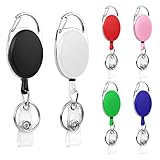 Vicloon Ausweisjojo, 6 Stück Schlüssel JoJo mit Gürtel Clip Spulen, 6 Farbe Ausweis JoJo für ID Badge Holder, Kartenhalter, Schlüsselkarten
