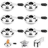 6 Stück Brennpastenbehälter: Brennpastenbehälter aus Edelstahl mit Deckel, Tragbarer Brennpastenbehälter Fondue Brenner Outdoor, Brennbehälter Brennpaste für Warmhaltebehälter Buffet Fondue Camping